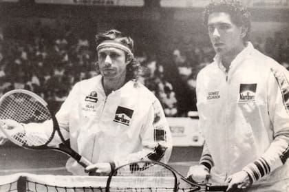 Guillermo Vilas con el ecuatoriano Andrés Gómez