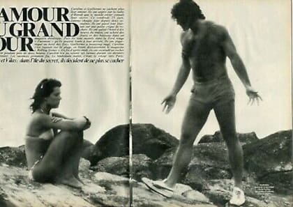 Guillermo Vilas y Carolina de Mónaco, 1982, en Maui, Hawái