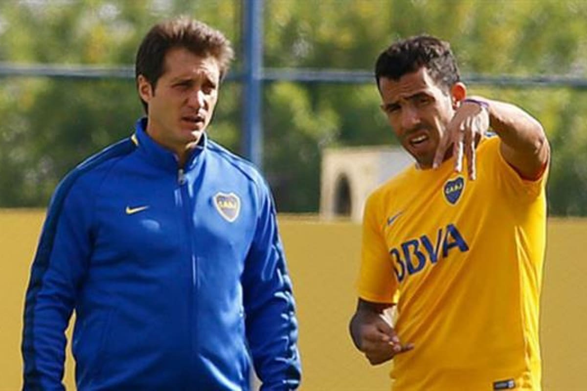 Guillermo y Tevez, técnico y jugador