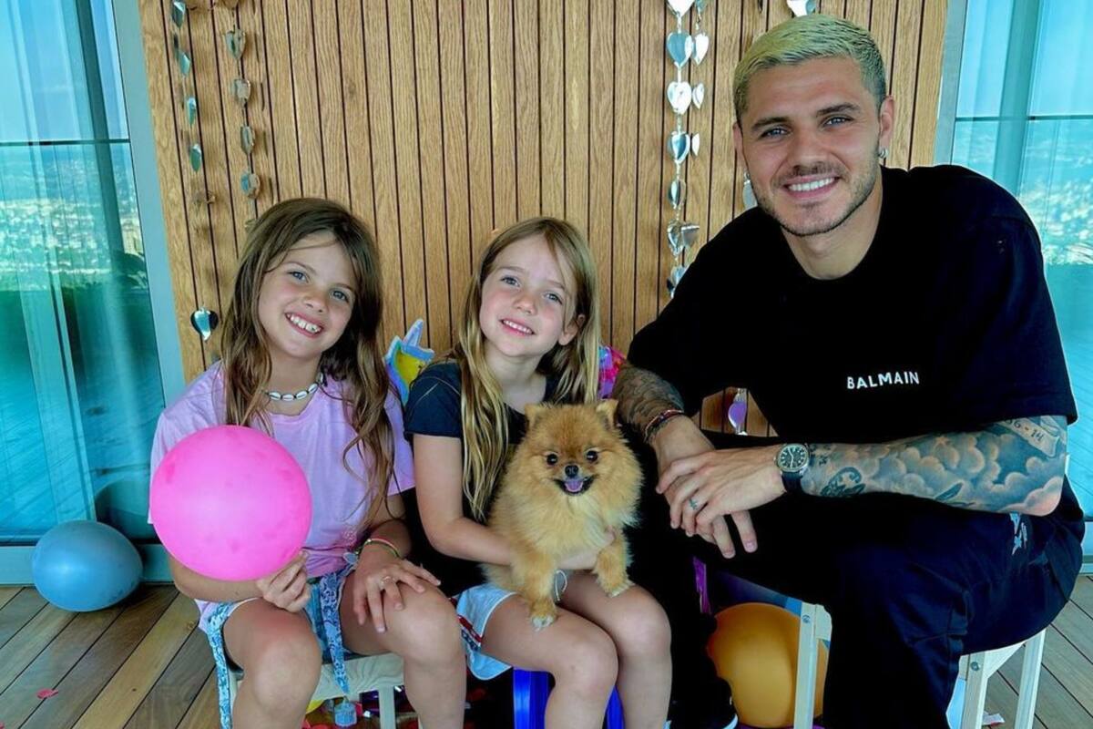 Guirnaldas, música y una torta especial: el increíble festejo de Mauro Icardi a su perrita que cumplió 2 años