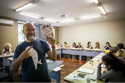 Guridi en un taller del Filbita