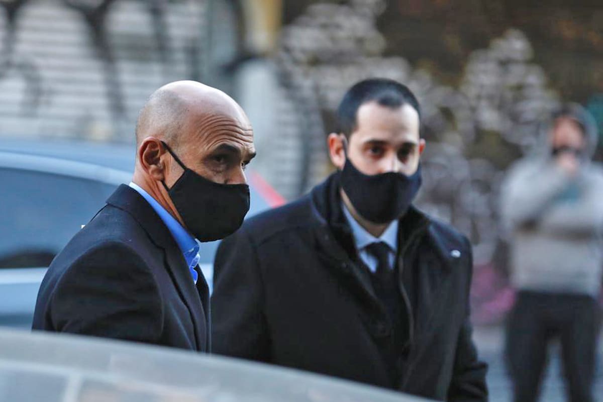 Gustavo Arribas al llegar al juzgado de Lomas de Zamora