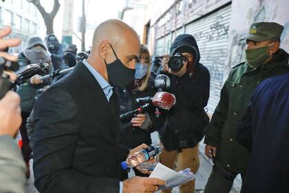 Gustavo Arribas al llegar al juzgado de Lomas de Zamora