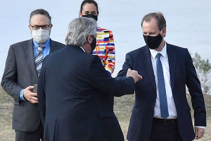 Gustavo Bordet estuvo con el presidente Alberto Fernández el viernes, en Santa Fe