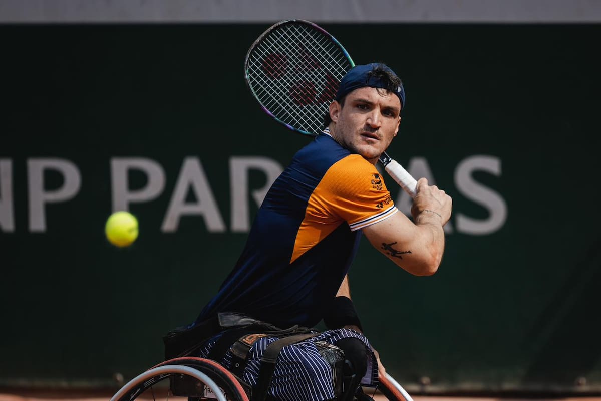 Gustavo Fernández, durante el torneo abierto de tenis, en Roland Garros