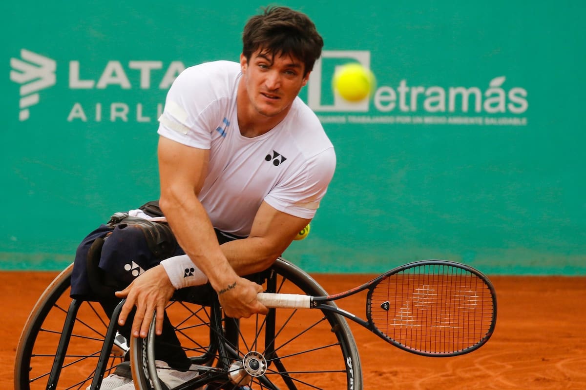 Gustavo Fernández, durante la final de tenis adaptado de los Juegos Parapanamericanos de Lima 2019.