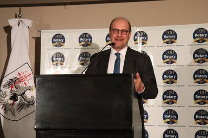 Gustavo Grobocopatel durante el Ciclo de Conferencias organizado por el Rotary Club de Buenos Aires