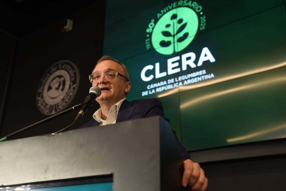 Gustavo Idígoras, presidente del Consejo Agroindustrial Argentino (CAA), durante el 50° aniversario de Clera