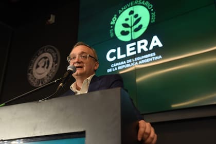 Gustavo Idígoras, presidente del Consejo Agroindustrial Argentino (CAA), durante el 50° aniversario de Clera