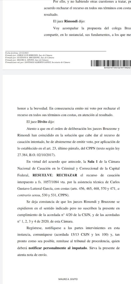 Gustavo Lutteral recibió la confirmación de su condena a prisión por amenazas y coacción a una ex pareja