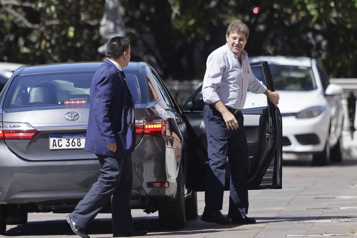 Gustavo Melella, gobernador de Tierra del Fuego, el año pasado, en una visita a la Casa Rosada