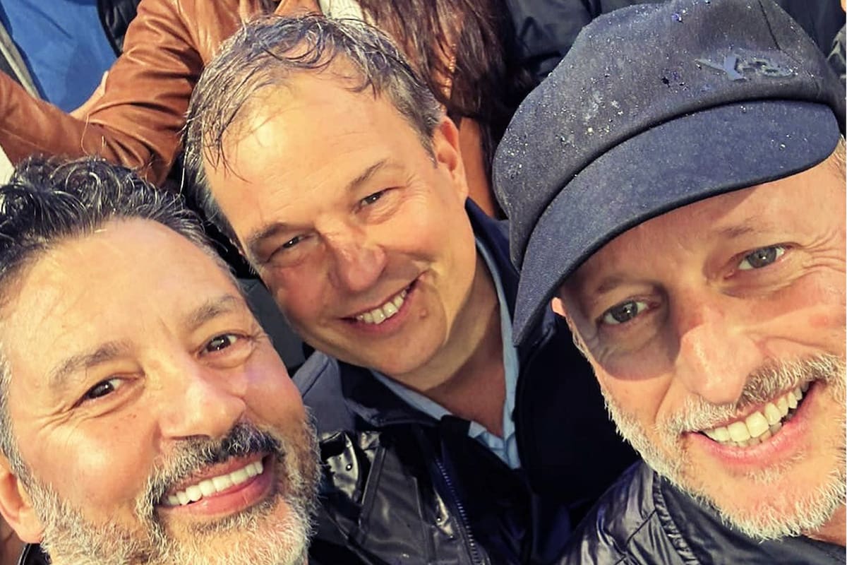 Gustavo Menéndez intendente de Merlo en un acto junto a Martín Insaurralde