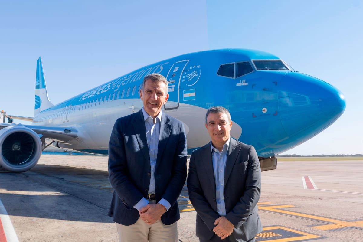 Gustavo “Paco” Manriquez CEO de Supervielle y Fabián Lombardo CEO de Aerolineas Argentina.