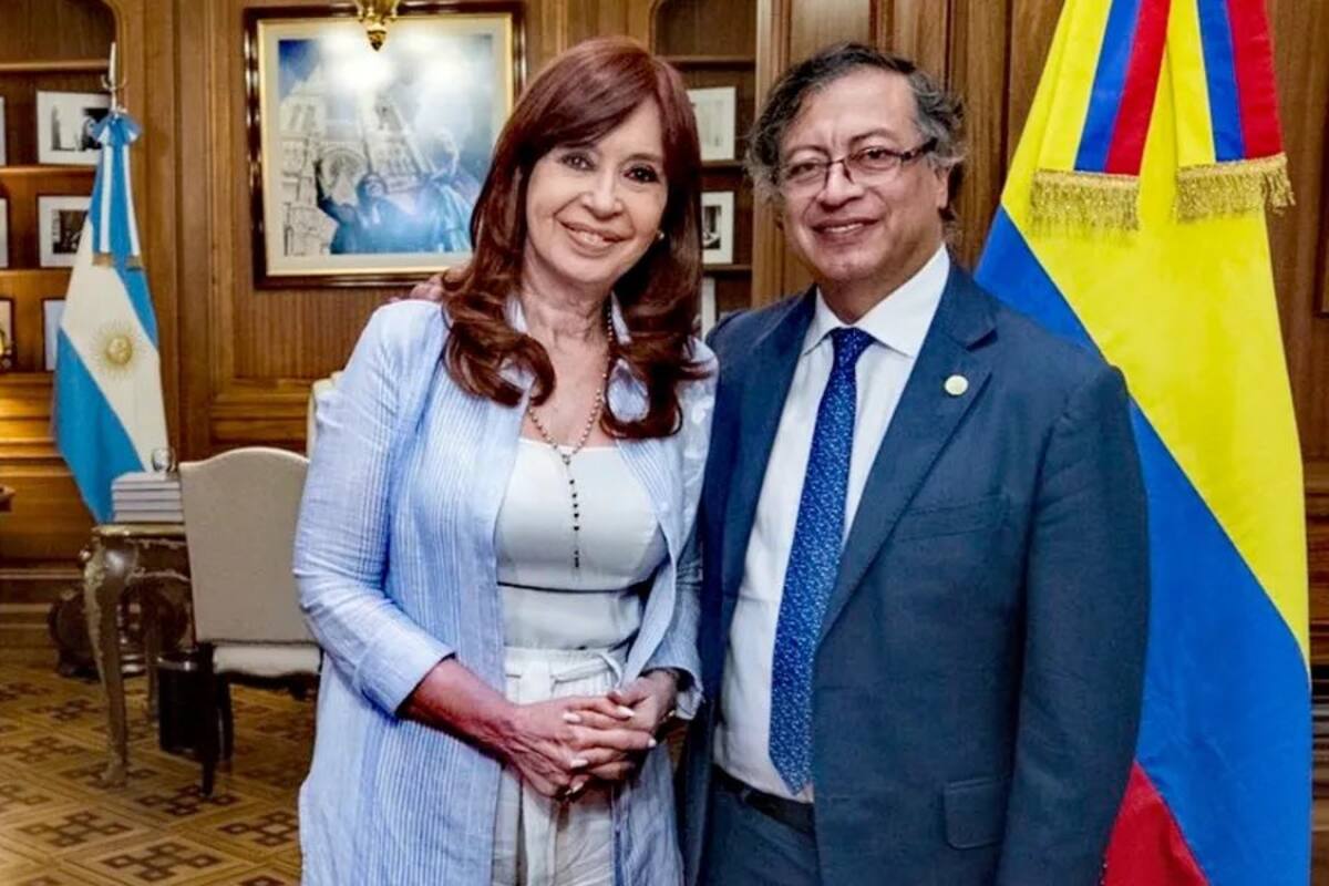 Gustavo Petro junto a Cristina Fernández de Kirchner