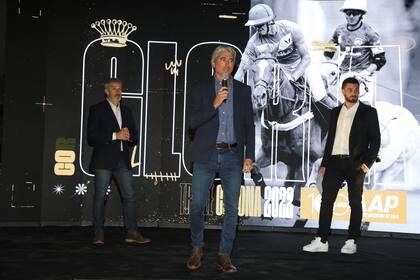 Gustavo Sgalla, Delfín Uranga y Nico Occhiato durante el evento de la Asociación Argentina de Polo