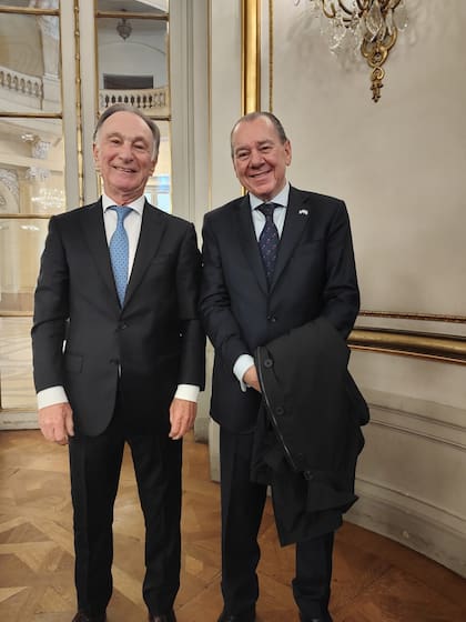 Gustavo Weiss, presidente de la Cámara Argentina de la Cosntrucción, y Mario Montoto, presidente de la Camara de Comercio Argentino Israelí