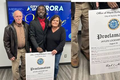 Guy Miller, un hombre de 75 años que paseaba a su perro, perdió el equilibrio al agacharse a recoger una bolsa de golosinas, cayó al suelo y se golpeó la cabeza (Photo: Facebook/Jaylen Lockhart)