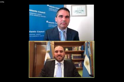 Guzmán en la charla virtual con el Atlantic Council.