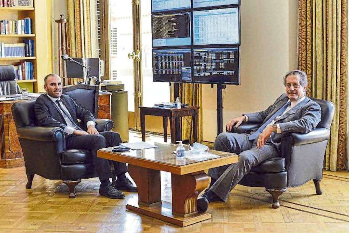 Guzmán y Miguel Pesce (BCRA), en una reunión que mantuvieron el viernes