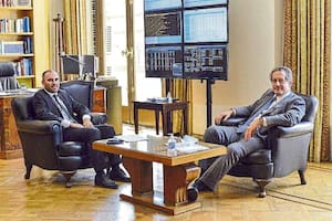Guzmán y Miguel Pesce (BCRA), en una reunión que mantuvieron el viernes