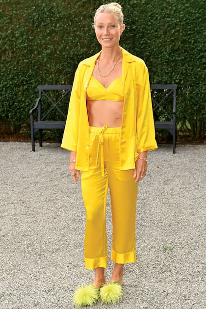 Gwyneth en uno de los últimos eventos de Goop, su empresa, en el que presentó un producto de belleza en East Hampton, Nueva York.