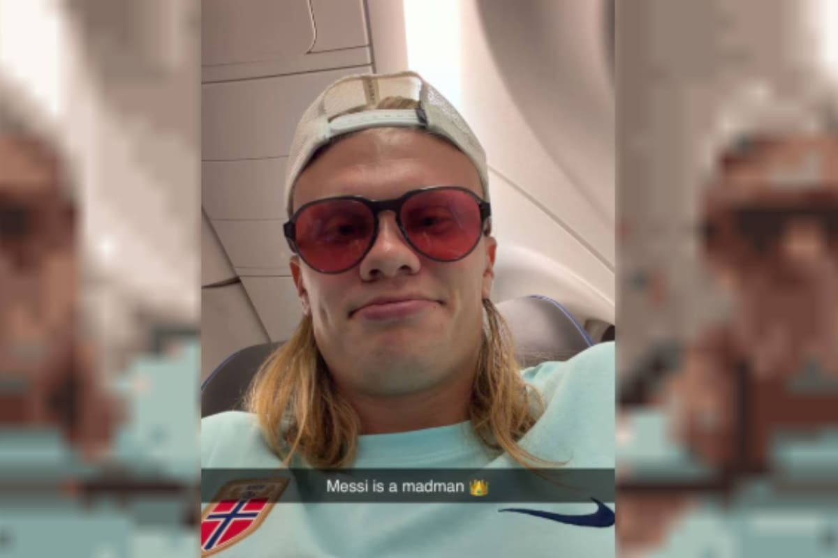 Haaland, rendido a los pies de Messi tras el hat-trick a Argelia: “Está loco”.