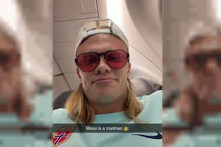 El mensaje que publicó Haaland tras el hat-trick de Messi a Argelia