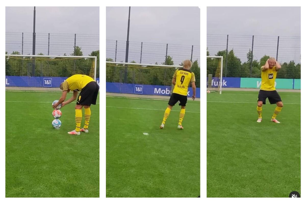 Haaland sorprendió a todos con un original desafío