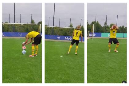 Haaland sorprendió a todos con un original desafío