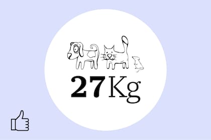 El peso total de los tres animales juntos