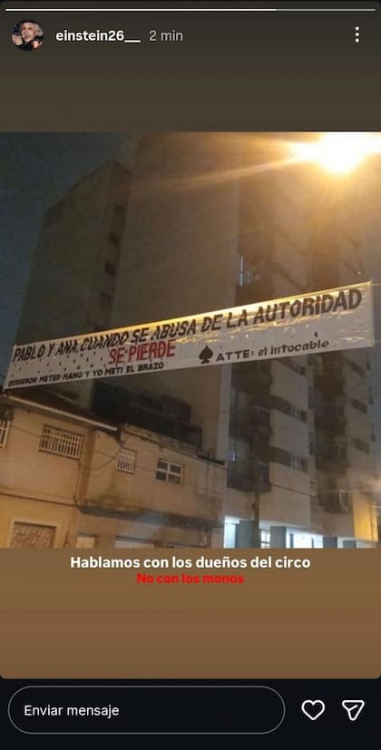 "Hablamos con los dueños del circo, no son los monos", afirmó el joven