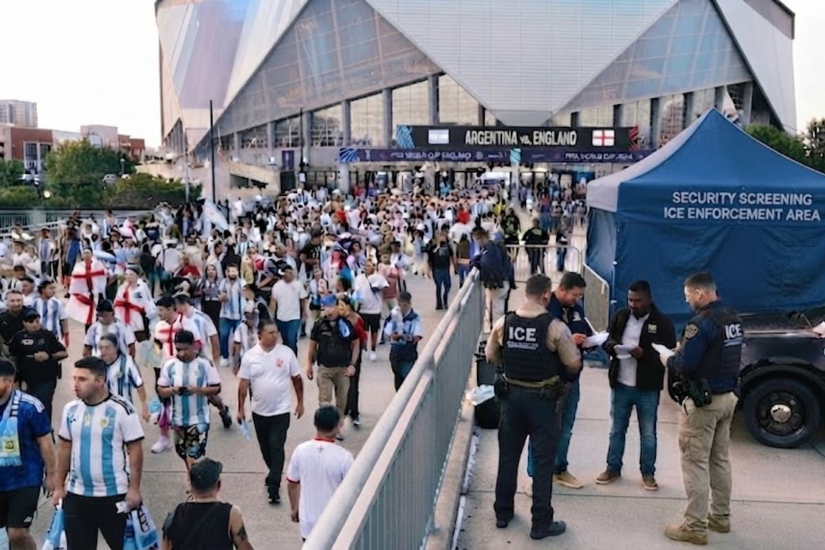 Habrá agentes del ICE en los alrededores del estadio de Atlanta para el partido de Argentina vs. Inglaterra