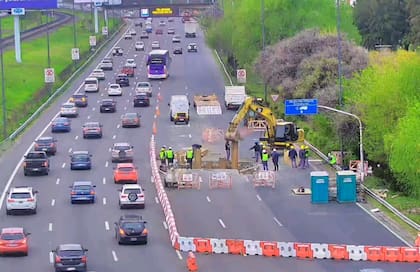 Habrá tres carriles derechos restringidos sobre Lugones, en la curva de conexión desde Av. General Paz