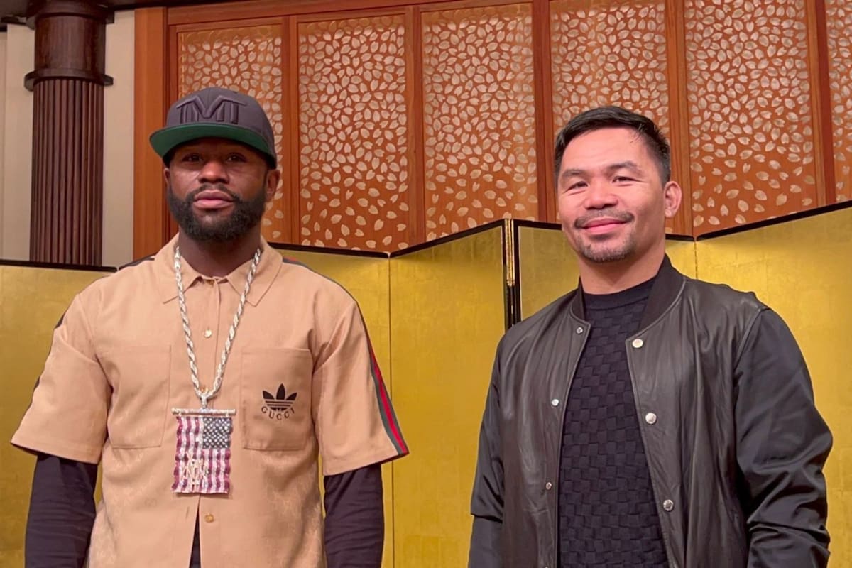 Hacen oficial la revancha entre Pacquiao y Mayweather en 2026 (X @MannyPacquiao)