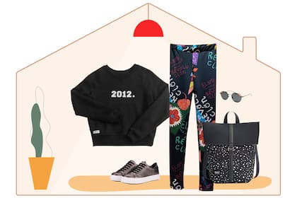 Hacer homeoffice no implica resignar estilo: estas leggings estampadas son perfectas para estar cómoda y canchera