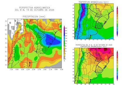 Hacia el final del período volverán a subir las temperaturas, con los registros más elevados concentrados en el norte