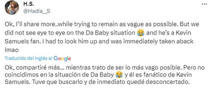 Hadia discutió sobre feminismo con el chico y se dio cuenta de que algo andaba mal