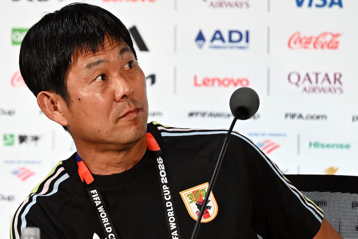 Hajime Moriyasu, entrenador de Japón, parece estar a la defensiva durante la conferencia de prensa previa al partido de este domingo con Países Bajos, por el grupo F del Mundial.