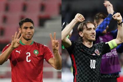 Hakimi y Modric, las figuras de Marruecos y Croacia