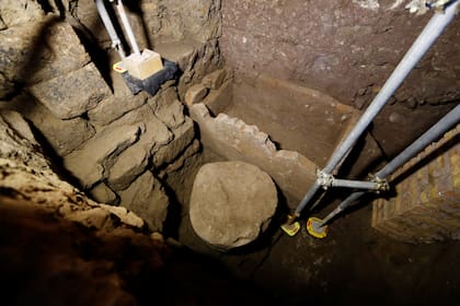 Vista del sepulcro que perteneció a Rómulo