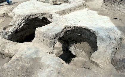Hallazgo arqueológico en el Bosque de Chapultepec (Foto: INAH)