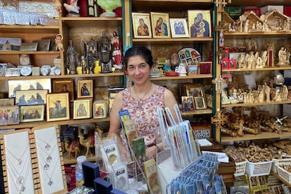 Hanan Salem, dueña de una tienda en Nazaret