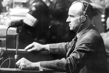 Hans Frank, durante los juicios de Núremberg, en abril de 1946