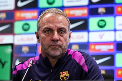 Hansi Flick, entrenador de Barcelona, en la conferencia de prensa previa al duelo