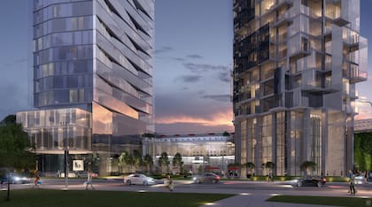 Su lobby tendrá 14 metros de altura y recién en el sexto piso arrancan los departamentos