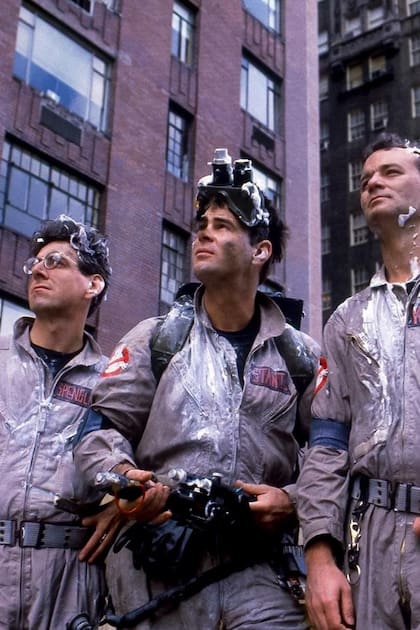 Harold Ramis, Dan Aykroyd y Bill Murray, los originales cazafantasmas, tras una de sus misiones, en Nueva York