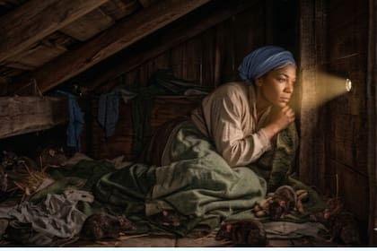 Harriet Jacobs vivió 7 años encerrada en un altillo para ver a sus hijos (imagen ilustrativa generada con herramientas de IA)