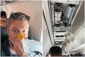 Harrison Hoven documentó el aterrador incidente a bordo de un avión de American Airlines
