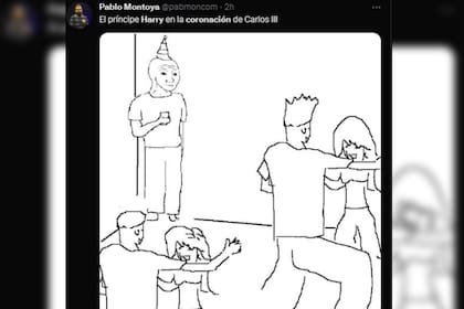 Harry fue representado en los memes (Captura Twitter)