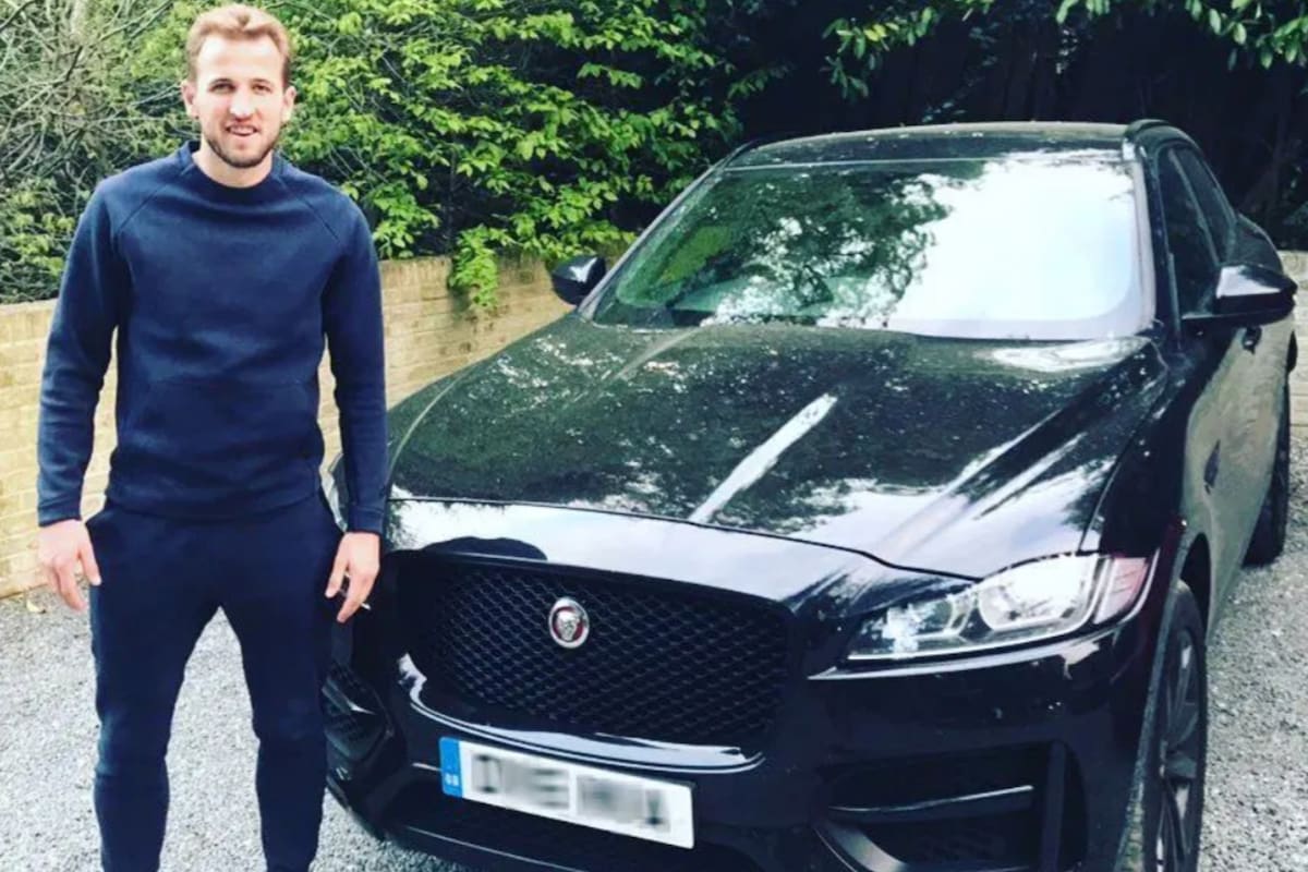 Harry Kane usa su F-Space para pasear en familia